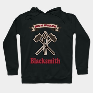 Retro Blacksmith MetalWork Tools Iron works Hoodie